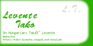 levente tako business card